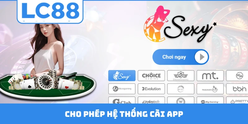 Cho phép hệ thống cài app