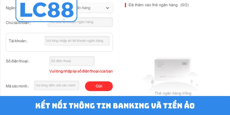 Kết nối thông tin banking và tiền ảo