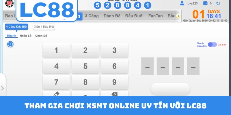 Tham gia chơi XSMT online uy tín với LC88